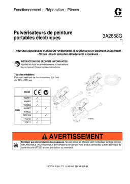 Graco 3A2858G Electric Hand-Held Paint Sprayers Manuel du propriétaire