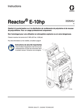 Graco 332645J, Reactor E-10hp Mode d'emploi