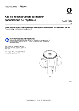 Graco 3A7921D, Kits de reconstruction du moteur pneumatique de l’agitateur Mode d'emploi