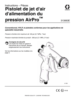 Graco 313063E, AirPro Pressure Feed Airspray Gun Mode d'emploi