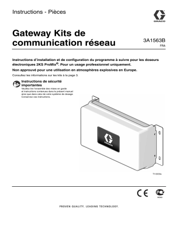 Graco 3A1563B, Network Communication Kits Mode d'emploi | Fixfr