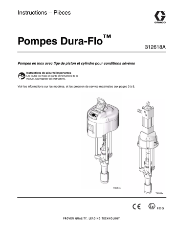 Graco 312618A Dura-Flo Pumps Mode d'emploi | Fixfr