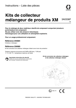 Graco 3A0336F - XM Mix Manifold Kits Mode d'emploi