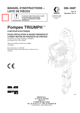 Graco 308366b , Pompes Triumph à moteur électrique Manuel du propriétaire