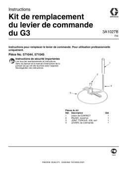 Graco 3A1027B, G3 Paddle Replacement Kit Mode d'emploi