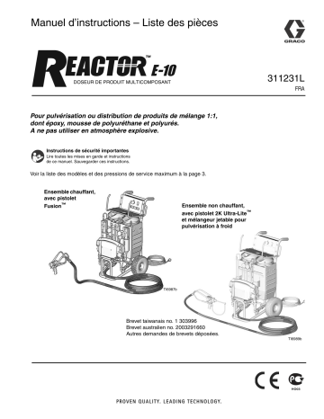 Graco 311231L - Reactor E-10 Mode d'emploi | Fixfr