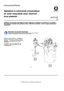 Graco 3A7012F, Agitateurs pneumatiques Mode d'emploi