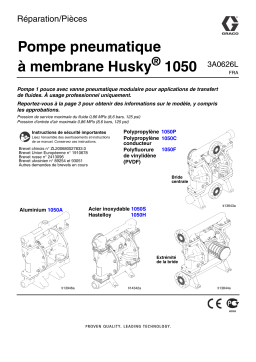 Graco 3A0626L, 1050 Air-Operated Diaphragm Pump, Repair/Parts Manuel du propriétaire