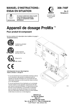 Graco 308740B, Appareil de dosage ProMix, MANUEL D’ Mode d'emploi