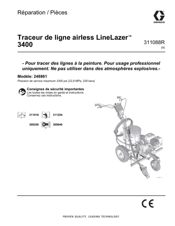 Graco 311088R, Traceur de ligne airless LineLazer™ 3400, Réparation / Pièces Manuel du propriétaire | Fixfr