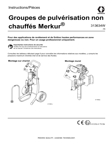 Graco 313634W, Groupes de pulvérisation non chauffés Merkur Mode d'emploi | Fixfr