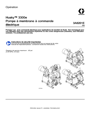 Graco 3A8201E, Husky™ 3300e Pompe à membrane à commande électrique, Opération Manuel du propriétaire | Fixfr