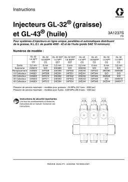 Graco 3A1237S Injecteurs GL-32 (graisse) et GL-43 (huile) Manuel du propriétaire