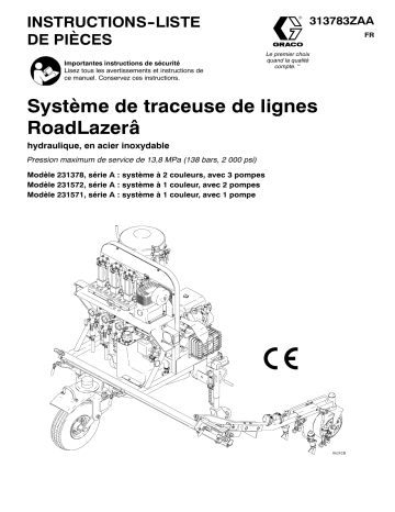 Graco 313783ZAA - RoadLazer Line Striper System Manuel du propriétaire | Fixfr