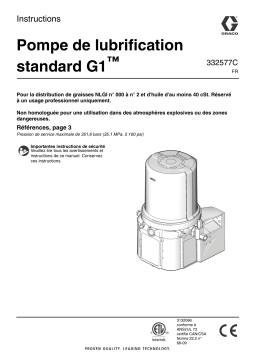 Graco 332577C - G1 Standard Lubrication Pump Manuel du propriétaire