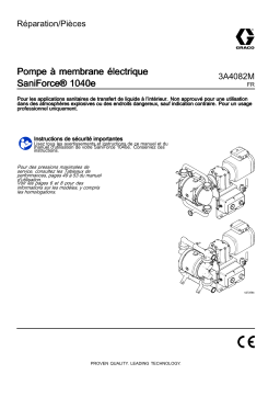 Graco 3A4082M, Pompe à membrane électrique SaniForce® 1040e, Réparation/Pièces, Francais Manuel du propriétaire