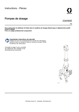 Graco 334090E, Pompes de dosage Mode d'emploi