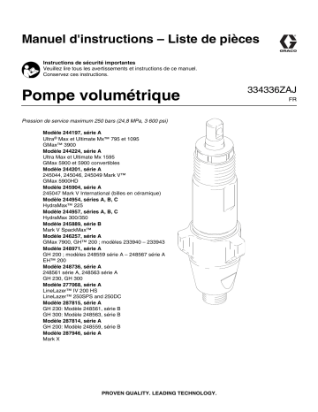 Graco 334336ZAJ Mode d'emploi | Fixfr