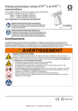 Graco 312294J - Pistolet pulvérisateur airless XTR™ 5 et XTR™ 7 Mode d'emploi