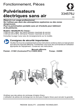 Graco 334576J, 190/290/390 Electric Airless Sprayers Manuel du propriétaire