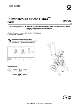 Graco 311064E - GMAX 3400 Airless Sprayers, Repair Manuel du propriétaire