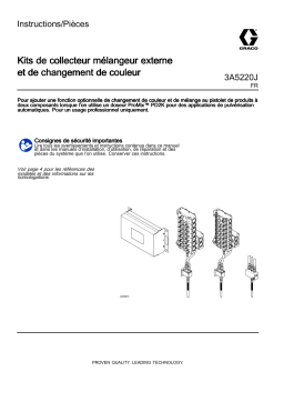 Graco 3A5220J, Kits de collecteur mélangeur externe et de changement de couleur Mode d'emploi