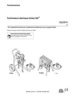 Graco 332287H, 390 Electric Airless Sprayer Manuel du propriétaire