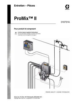 Graco 310731A ProMix II Service Manuel du propriétaire