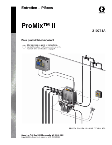 Graco 310731A ProMix II Service Manuel du propriétaire | Fixfr