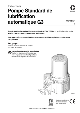 Graco 332293C - G3 Standard Lubrication Pump Mode d'emploi