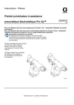 Graco 332061F, Pistolet pulvérisateur à assistance pneumatique électrostatique Pro Xp Mode d'emploi