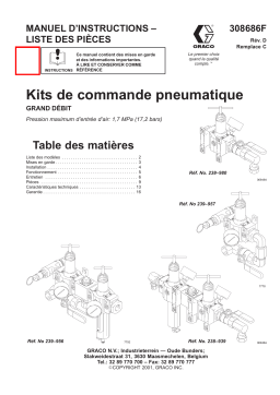 Graco 308686d , Kits de commande pneumatique , grand débit Manuel du propriétaire