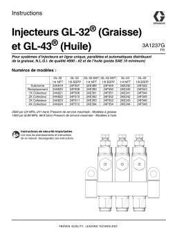 Graco 3A1237G GL32 Injectors (grease), GL43 (Oil) Injectors Mode d'emploi