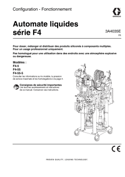 Graco 3A4035E - Automate liquides série F4-Configuration - Fonctionnement, Français Manuel du propriétaire