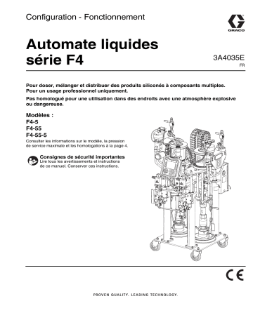 Graco 3A4035E - Automate liquides série F4-Configuration - Fonctionnement, Français Manuel du propriétaire | Fixfr