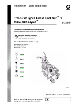 Graco 312227B, LineLazer™ IV 200HS Auto-Layout™ System Airless Line Striper Manuel du propriétaire