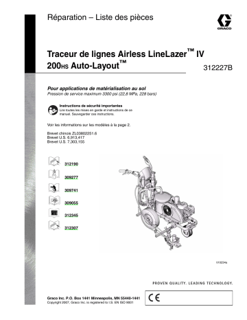 Graco 312227B, LineLazer™ IV 200HS Auto-Layout™ System Airless Line Striper Manuel du propriétaire | Fixfr