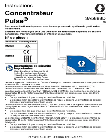 Graco 3A5888D, concentrateur Pulse, Français Manuel du propriétaire | Fixfr