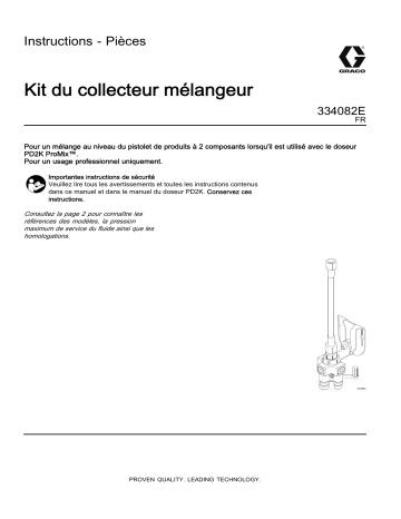 Graco 334082E, ProMix kit du collecteur mélangeur Mode d'emploi | Fixfr