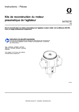 Graco 3A7921E, Kits de reconstruction du moteur pneumatique de l’agitateur Mode d'emploi