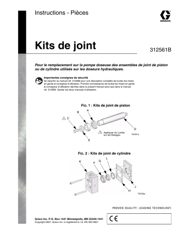 Graco 312561B Seal Kits Manuel du propriétaire | Fixfr