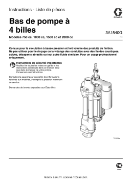 Graco 3A1540G - 750cc, 1000cc, 1500cc, and 2000cc 4-Ball Lowers Mode d'emploi