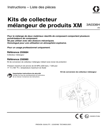Graco 3A0336H - Kits de collecteur mélangeur de produits XM Mode d'emploi | Fixfr