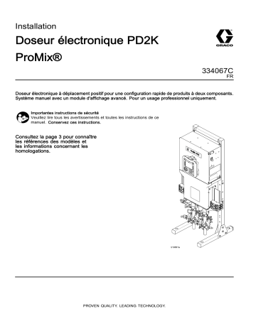 Graco 334067C, ProMix PD2K Electronic Proportioner Manuel du propriétaire | Fixfr