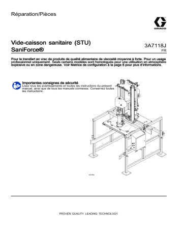 Graco 3A7118J, Vide-caisson sanitaire (STU) SaniForce, Réparation/Pièces Manuel du propriétaire | Fixfr
