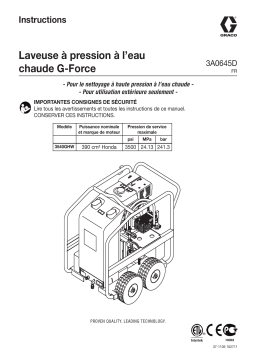 Graco 3A0645D - G-Force Hot Water Pressure Washer Mode d'emploi