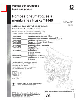 Graco 308443w , Pompes pneumatiques Manuel du propriétaire