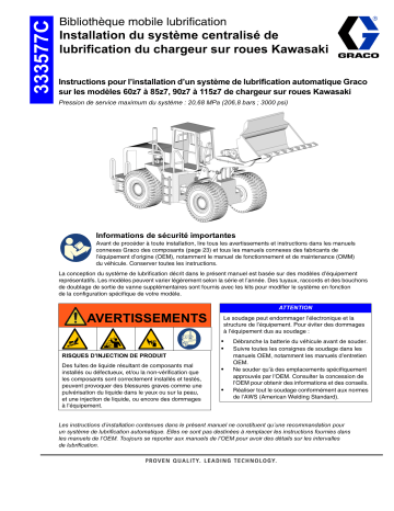 Graco 333577C système centralisé de lubrification du chargeur sur roues Kawasaki Mode d'emploi | Fixfr