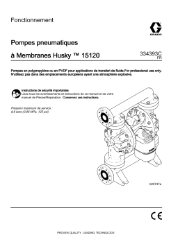 Graco 334393C, Pompes pneumatiques à Membranes Husky 15120, Fonctionnement, Francais Manuel du propriétaire