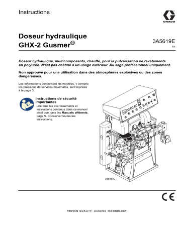 Graco 3A5619E,Doseur hydraulique GHX-2 Gusmer Mode d'emploi | Fixfr